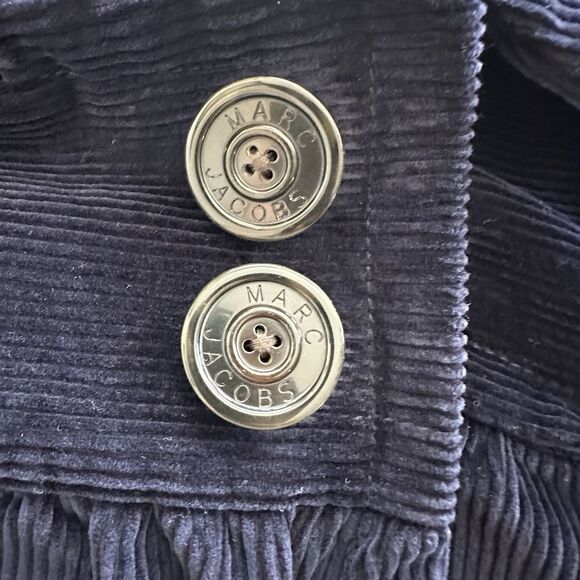 Marc By Marc Jacobs Y2K Corduroy Pea Coat Navy Size XS - Picture 9 of 15